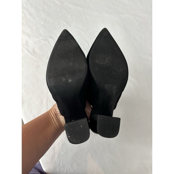 WILD PAIR Womens Black‎ Extended Carlita Slip On Heeled Mules Shoes 7m - Picture 8 of 10